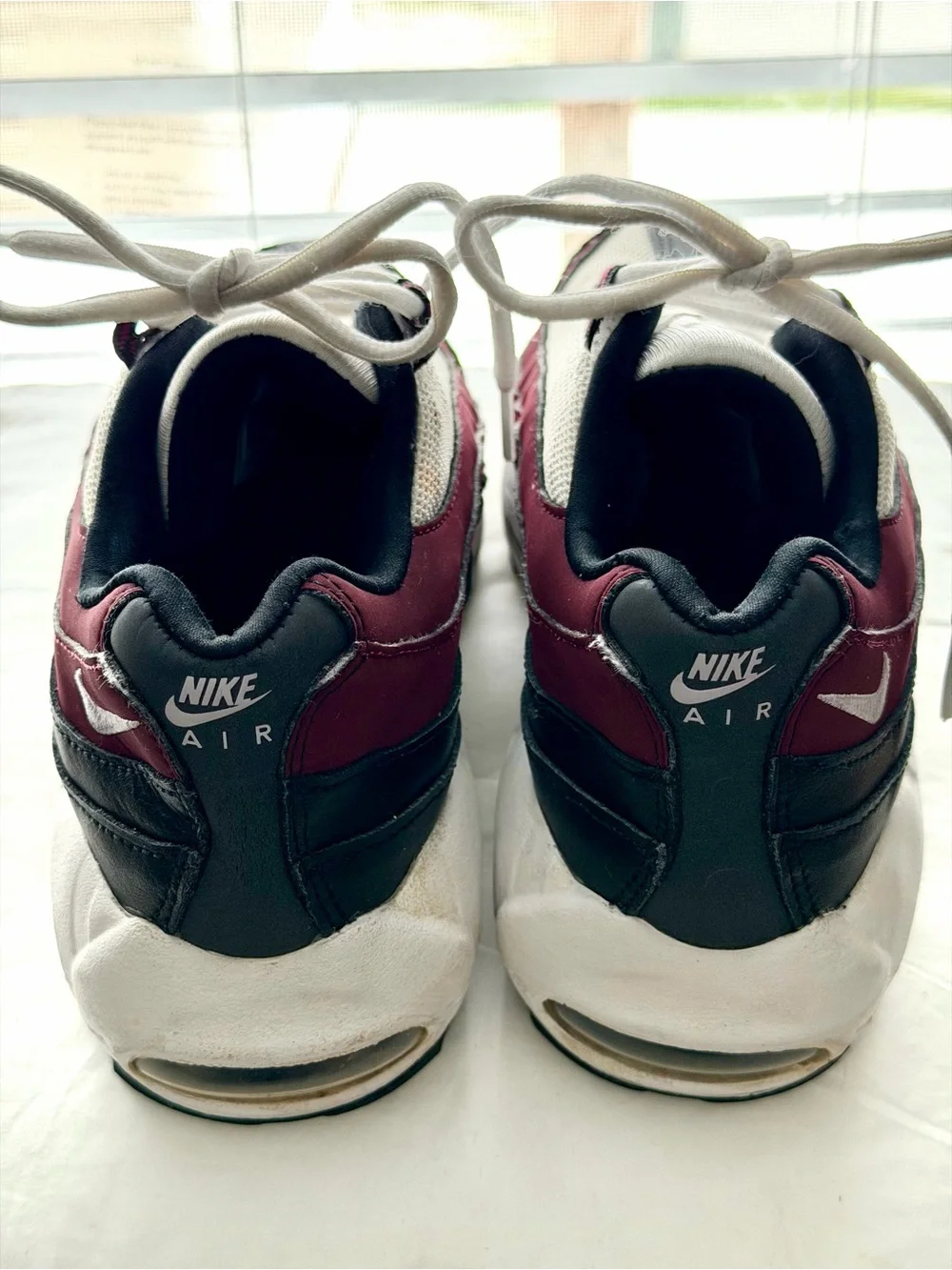 Nike Men's Sneakers in White, Black & Burgundy